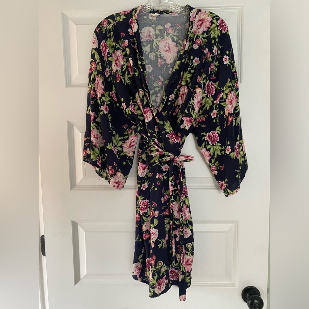 Pinkblush floral robe